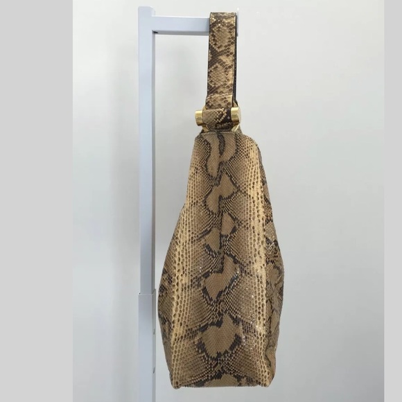 MICHAEL KORS PYTHON HOBO STYLE SHOULDER BAG GOLD HARDWARE NWOTS! - Picture 4 of 12